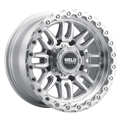 Weld Off-Road Swift 17x9in 6x135 / 6x139.7 BP ET-12 106.1mm CB - Gloss Silver Machined Wheel & Ring