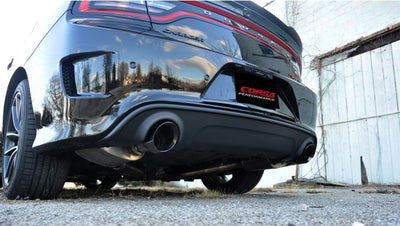 Corsa 2015-2023 Dodge Charger SRT/Scat Pack/R/T 6.4L Black Xtreme Cat-Back Exhaust, performance car parts by DTX Performance