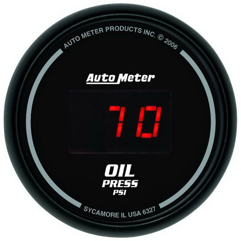 AutoMeter Gauge Kit 5 Pc. 3-3/8in. & 2-1/16in. Elec Speedo Digital Black Dial W/ Red Led, high performance car parts