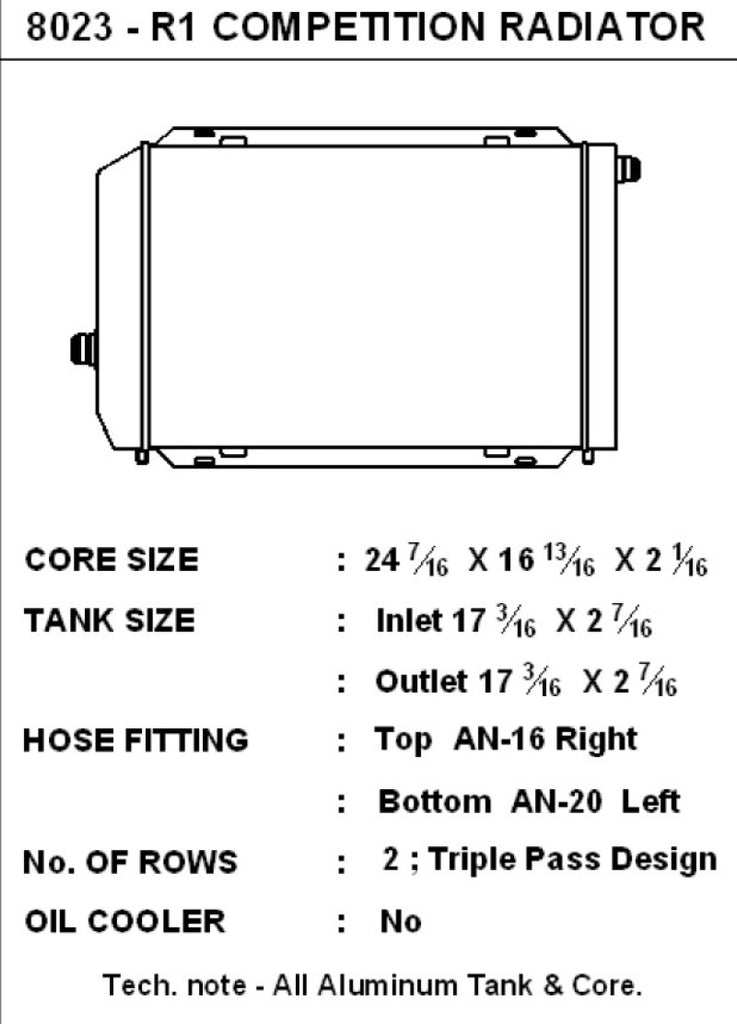 CSF Universal Triple Pass Dual Core Radiator w/AN Fittings - DTX Performance