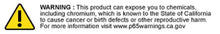 Load image into Gallery viewer, California Proposition 65 warning label for chemical exposure risk including chromium.
