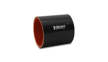 Load image into Gallery viewer, Vibrant 4 Ply Reinforced Silicone Straight Hose Coupling - 2.75in I.D. x 3in long (BLACK) for performance car parts