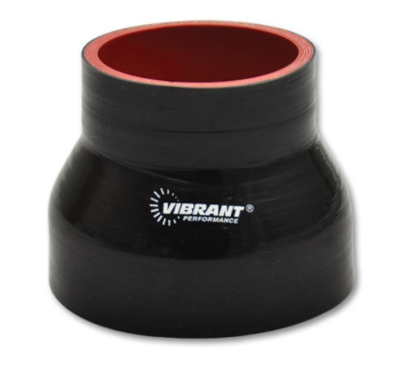 Vibrant 4 Ply Reducer Coupler 3in ID x 2.5in ID x 4.5n Long - Black, perfect for performance car parts and high performance auto upgrades.