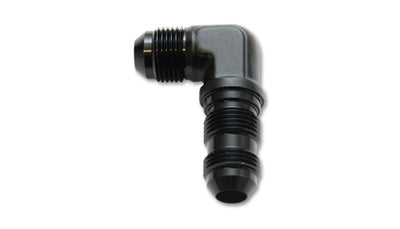 Vibrant -3AN Bulkhead Adapter 90 Degree Elbow Fitting - Anodized Black Only for performance car upgrades at DTX Performance