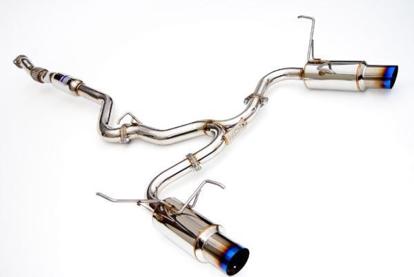Invidia 08-11 STi Hatch / 11 WRX Hatch Dual N1 Single Layer Titanium Tipped Cat-back Exhaust by DTX Performance