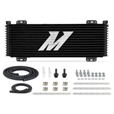 Mishimoto Universal Stacked Plate Trans Cooler 13 Row Black, performance car parts by DTX Performance.
