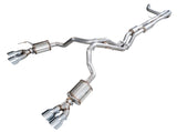 AWE Tuning 2021+ Cadillac Escalade 6.2L 0FG Dual Exit Exhaust System w/ 5in Chrome Silver Tips
