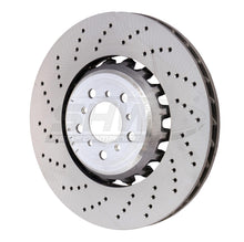 Load image into Gallery viewer, SHW 13-16 BMW M5 4.4L Left Front Cross-Drilled Lightweight Brake Rotor (34112284101) performance car part by DTX Performance