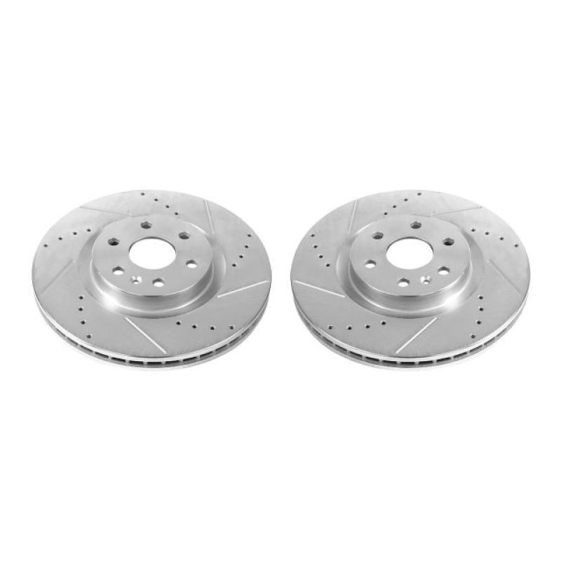 Power Stop 10-16 Cadillac SRX Front Evolution Drilled & Slotted Rotors - Pair - DTX Performance