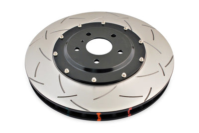 DBA 09-11 Nissan GTR R-35 Front Slotted 5000 Series 2 Piece Rotor Assembled w/ Black Hat for performance upgrades