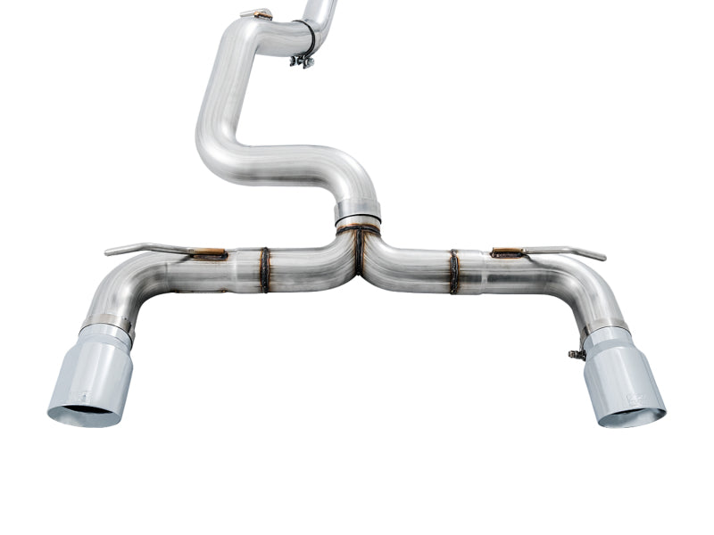 AWE Tuning Ford Focus RS Track Edition Cat-back Exhaust - Chrome Silver Tips - DTX Performance