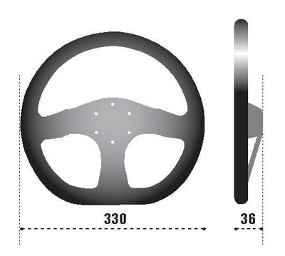 Sparco Steering Wheel 353 Suede Black (NO HORN INCLUDED) for performance car tuning