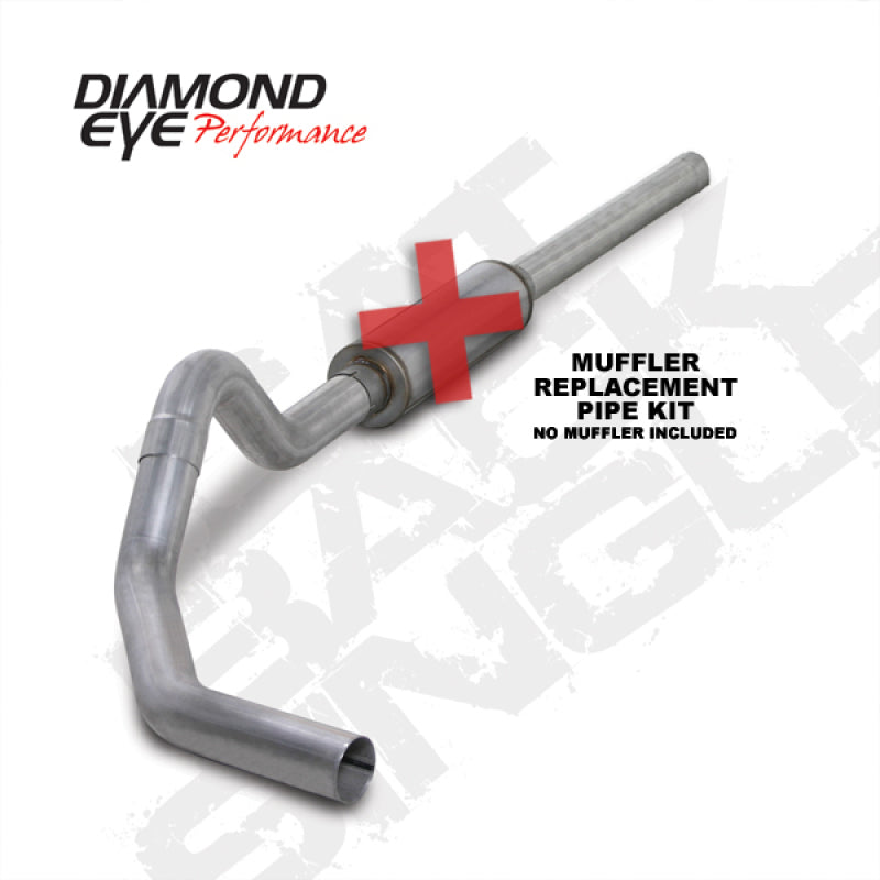 Diamond Eye KIT 4in CB MFLR RPLCMENT PIPE SGL AL: 2004.5-2007.5 DODGE CUMMINS 600 - DTX Performance