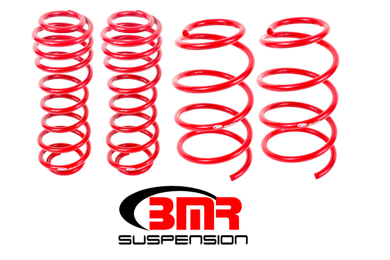 BMR 05-14 S197 Mustang GT Drag Version Lowering Springs (Set Of 4) - Red - DTX Performance