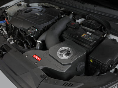 AFE Takeda Momentum Cold Air Intake System w/Pro DRY S Filter Hyundai Veloster N 19-20 in engine bay - performance car part