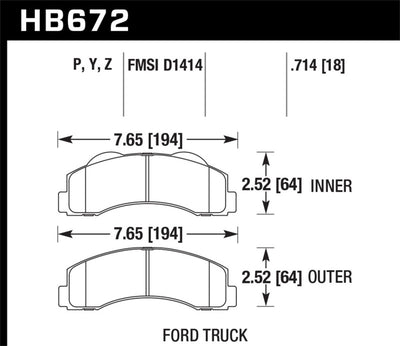 Hawk 10-14 Ford F-150 Front Super Duty Brake Pads for performance car tuning and high performance braking