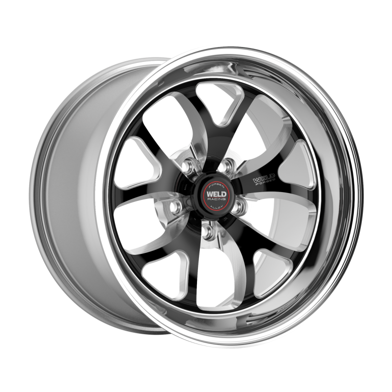 Weld S76 17x10 / 5x114.3 / 6.3 BS / 3.18 HB - Black Center - Polished Shell - Non-BL Wheel