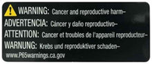 Load image into Gallery viewer, Prop 65 Warning label for cancer risk
