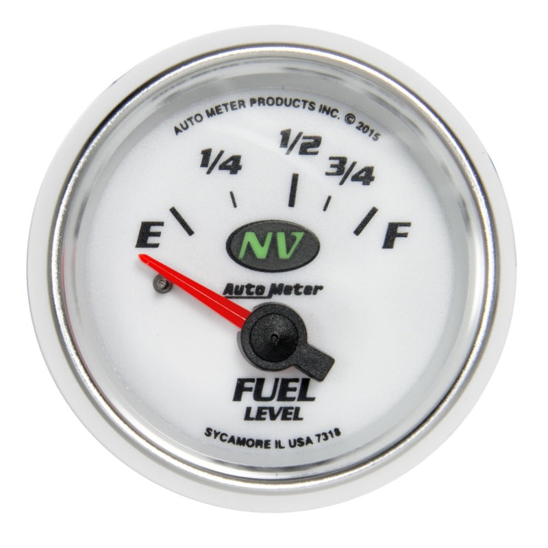 Autometer NV Gauge Fuel Level 2 1/16in 16e To 158f Elec NV at DTX Performance