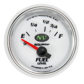 Autometer NV Gauge Fuel Level 2 1/16in 16e To 158f Elec NV at DTX Performance