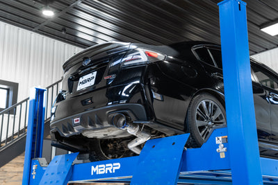 MBRP 15-21 Subaru WRX 2.0L/STI 2.5L/ 11-14 Sed. 3in Cat-Back Single Rear Exit w/ Burnt End Tips-T304 on lift