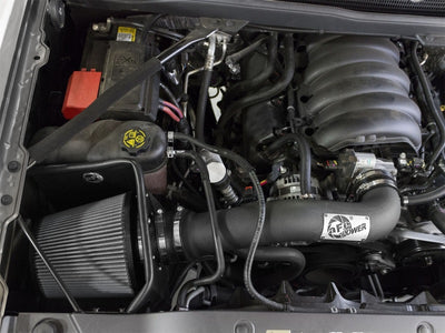 aFe MagnumFORCE Intake Stage-2 Dry S 14-17 GM Silverado/Sierra 1500 5.3L/6.2L w/Electric Fan installed in engine bay