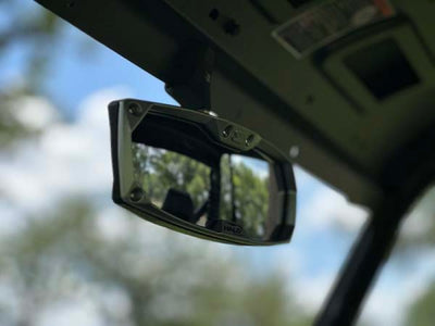 Seizmik 19+ CF Moto Uforce 1000/XL Halo-RA Rearview Mirror installation in vehicle.