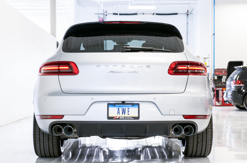 AWE Tuning Porsche Macan Touring Edition Exhaust System - Chrome Silver 102mm Tips - DTX Performance