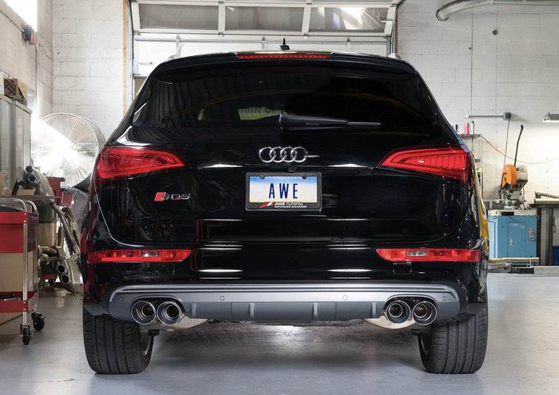 AWE Tuning Audi 8R SQ5 Touring Edition Exhaust - Quad Outlet Diamond Black Tips - DTX Performance