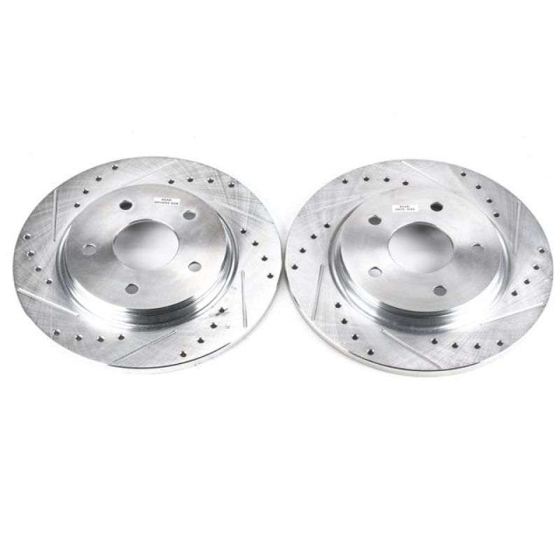 Power Stop 08-16 Chrysler Town & Country Rear Evolution Drilled & Slotted Rotors - Pair - DTX Performance