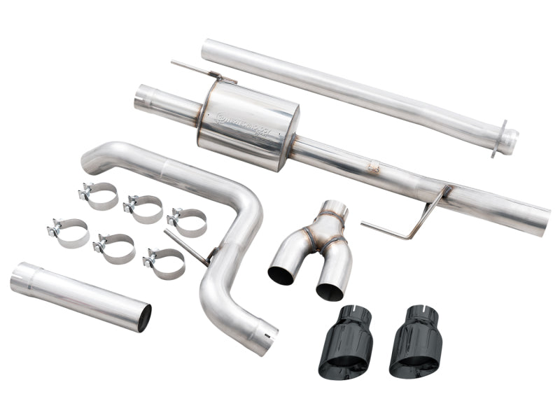 AWE 0FG 21+ Ford F150 Dual Side Exit Cat-Back Exhaust - 4.5in Diamond Black Tips - DTX Performance