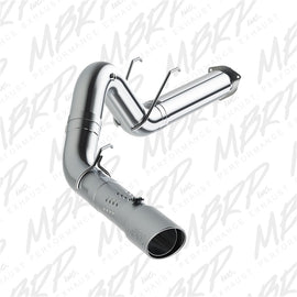 MBRP 17-19 Ford F-250/350/450 6.7L Ex. Reg Cab 5in Filter Back Single Tip T409 Exhaust System for performance cars