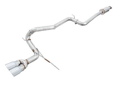 AWE Tuning Ford Focus ST Track Edition Cat-back Exhaust - Chrome Silver Tips, performance upgrades by DTX Performance.