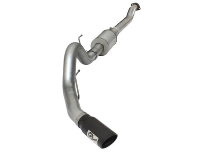 aFe Atlas Exhausts 4in Cat-Back Aluminized Steel Exhaust Sys 2015 Ford F-150 V6 3.5L (tt) Black Tip, performance car parts