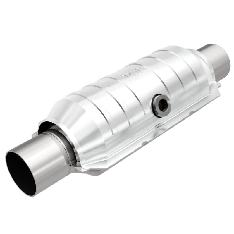 MagnaFlow Conv Univ 2in Inlet/Outlet Center/Center Round 11in Body L x 5.125in W x 15in Overall L, racing suspension, performance parts