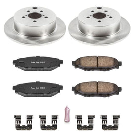 Power Stop 16-18 Subaru Crosstrek Rear Autospecialty Brake Kit with Z17 ceramic pads, rotors, and hardware - high performance brake upgrades