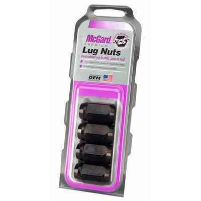 McGard Hex Lug Nut (Cone Seat) 1/2-20 / 13/16 Hex / 1.5in. Length (4-Pack) - Black from DTX Performance