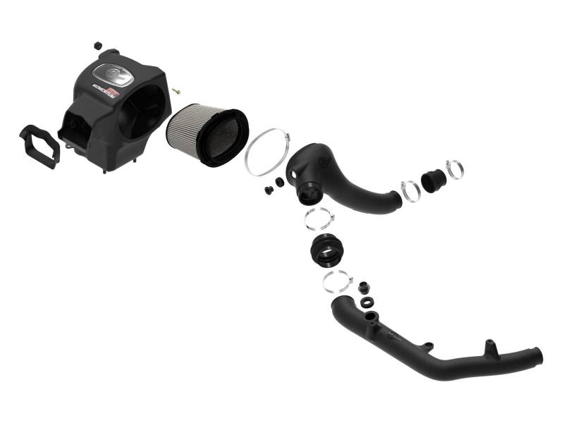 aFe Momentum GT Cold Air Intake System w/ Pro DRY S Filter Ford Bronco 2021 V6-2.7L (tt) components layout