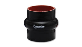 Vibrant 4 Ply Reinforced Silicone Hump Hose Connector - 3in I.D. x 3in long (BLACK) for performance car parts and upgrades
