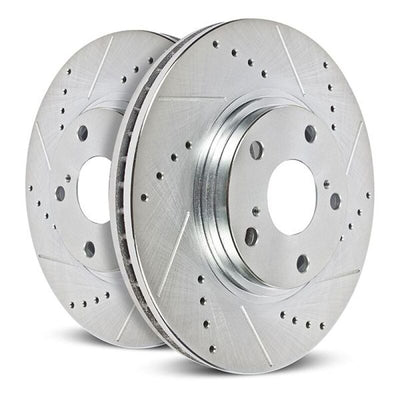 Power Stop 23-24 Ford F-250 Super Duty Rear Left Drilled & Slotted Rotor, high performance car parts, brake upgrades, DTX Performance