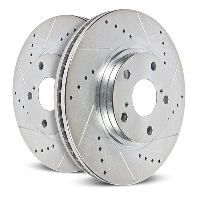 Power Stop 23-24 Ford F-250 Super Duty Rear Right Drilled & Slotted Rotor, performance car parts, brake upgrades