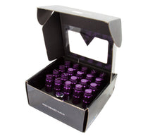 Load image into Gallery viewer, NRG 700 Series M12 X 1.5 Steel Lug Nut w/Dust Cap Cover Set 21 Pc w/Locks &amp; Lock Socket - Purple performance car parts.