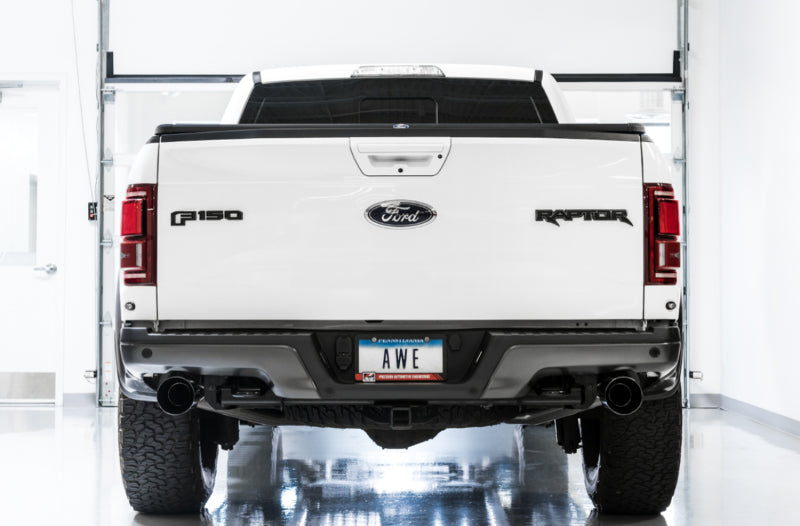 AWE Tuning 2017+ Ford Raptor 0 FG Performance Exhaust System - w/ Diamond Black Tips - DTX Performance