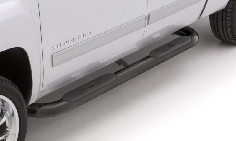 Lund 10-17 Dodge Ram 2500 Crew Cab 4in. Oval Curved Steel Nerf Bars - Black for performance car upgrades