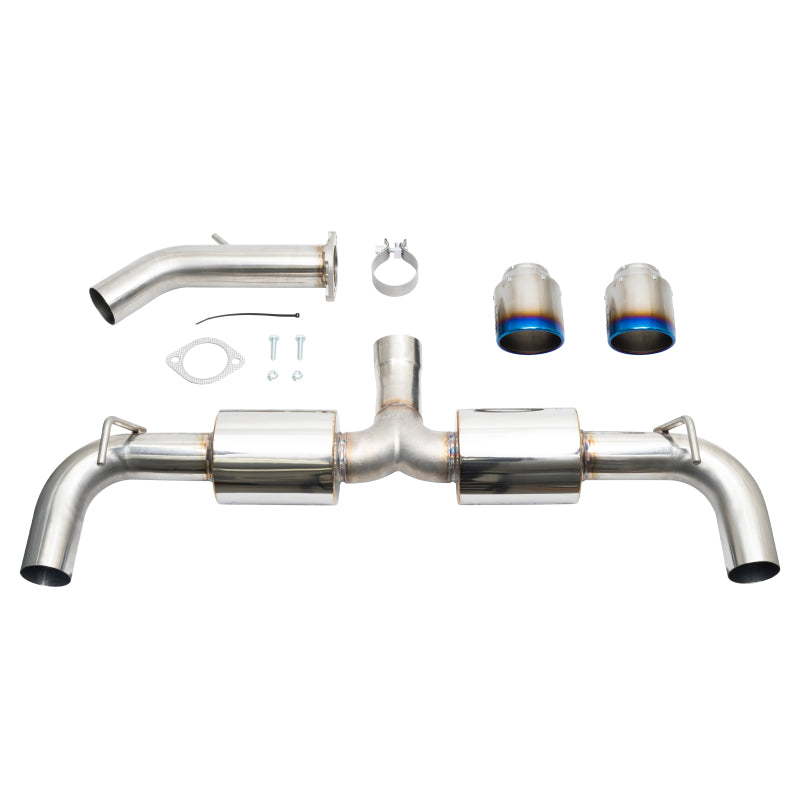 Injen 19-22 Hyundai Veloster N L4 2.0L Turbo Performance SS Axle Back Exhaust System - Burnt Ti Tips - DTX Performance