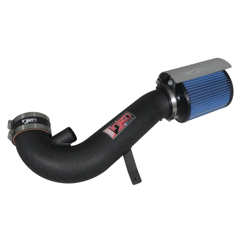 Injen 11 Ford Mustang GT V8 5.0L Power-Flow Wrinkle Blk Short Ram Air Intake w/ MR Tech/Heat Shield - DTX Performance