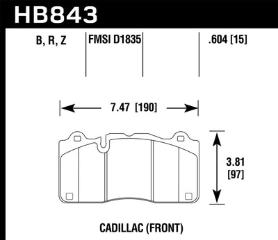 Hawk Performance Ceramic Brake Pads for Cadillac, ideal for performance upgrades at a veteran-owned performance shop, high performance brakes.