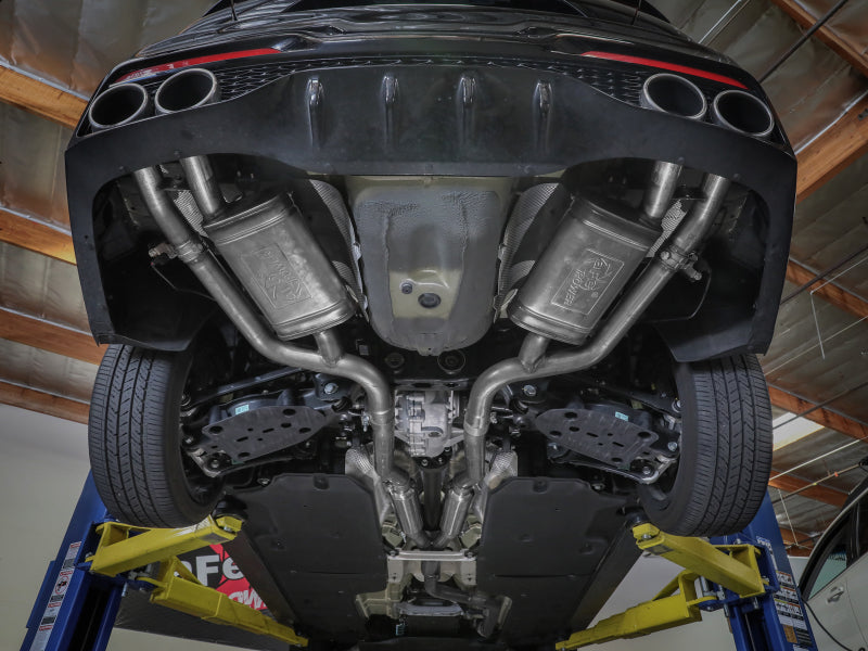 aFe 22-23 Kia Stinger L4-2.5L Turbo Gemini XV 3in to Dual 2-1/2in Cat-Back Exhaust System w/ Cut-Out - DTX Performance