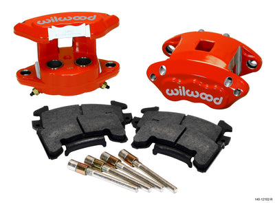 Wilwood D154 Rear Caliper Kit - Red 1.12 / 1.12in Piston 0.81in Rotor for high performance brakes.