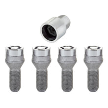 Load image into Gallery viewer, McGard Wheel Lock Bolt Set - 4pk. (Cone Seat) M14X1.25 / 17mm Hex / 27.3mm Shank Length - Chrome for performance car parts
